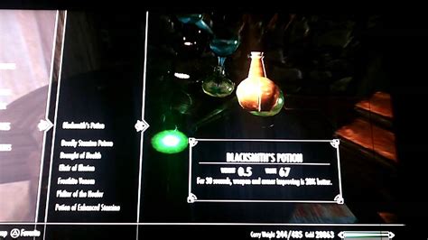 skyrim enchanting potion